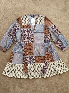 Zara Floral Patchwork dress
